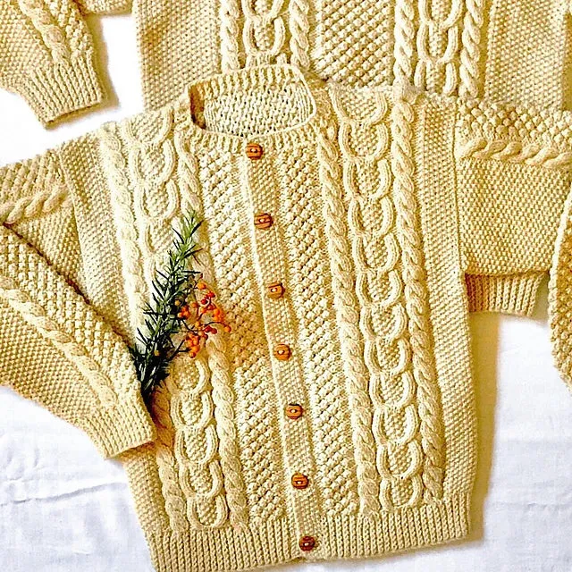 #20 Adult's Aran Sweaters Knitting Pattern - Yankee Knitter Designs