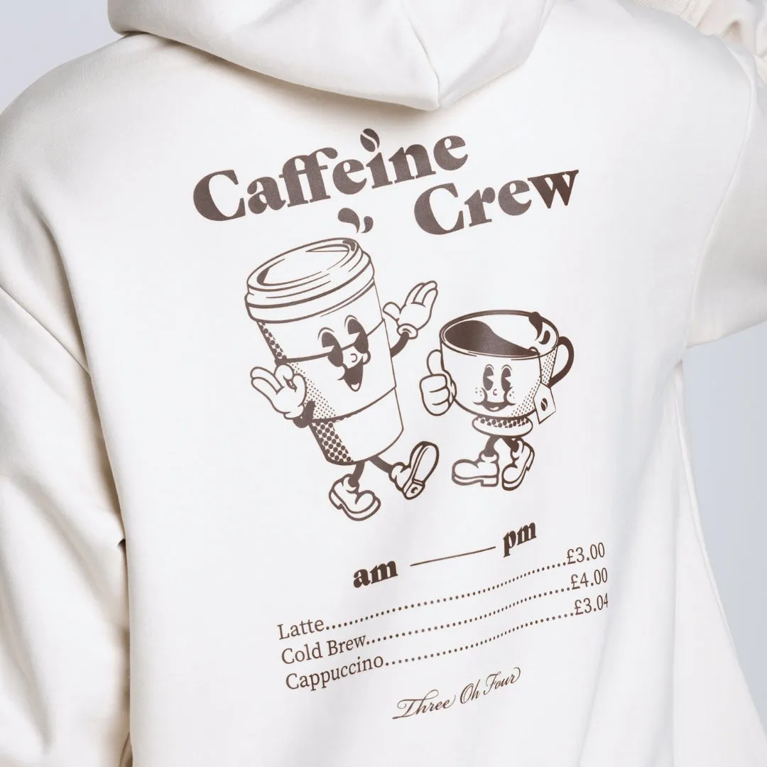 304 Mens Caffeine Crew Hoodie Ecru