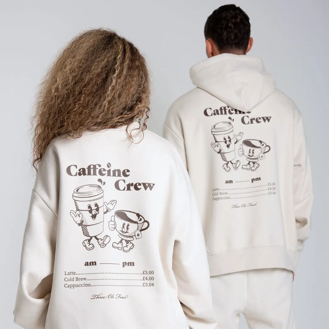 304 Mens Caffeine Crew Hoodie Ecru
