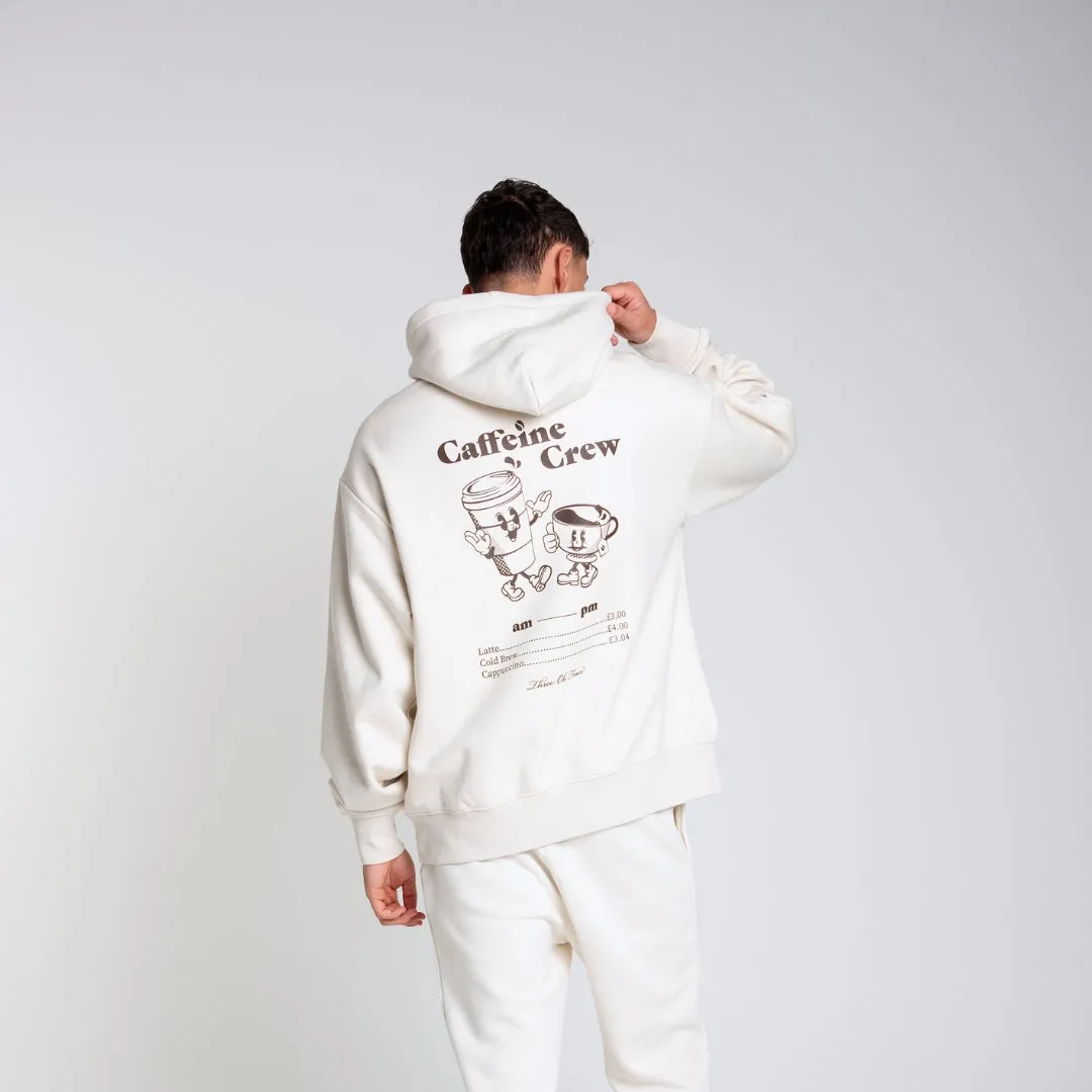 304 Mens Caffeine Crew Hoodie Ecru