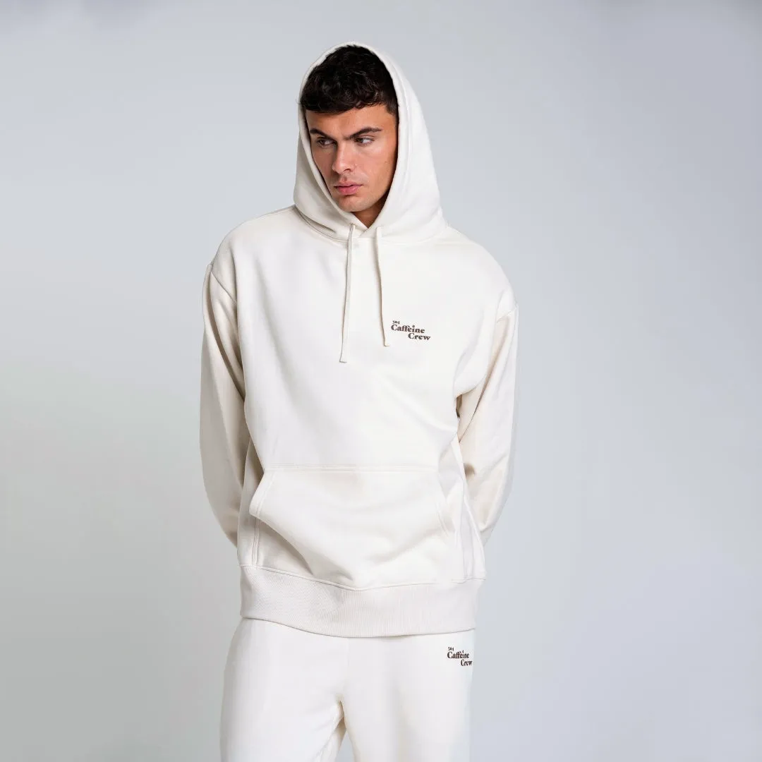 304 Mens Caffeine Crew Hoodie Ecru