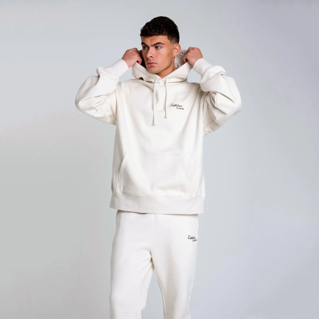 304 Mens Caffeine Crew Hoodie Ecru