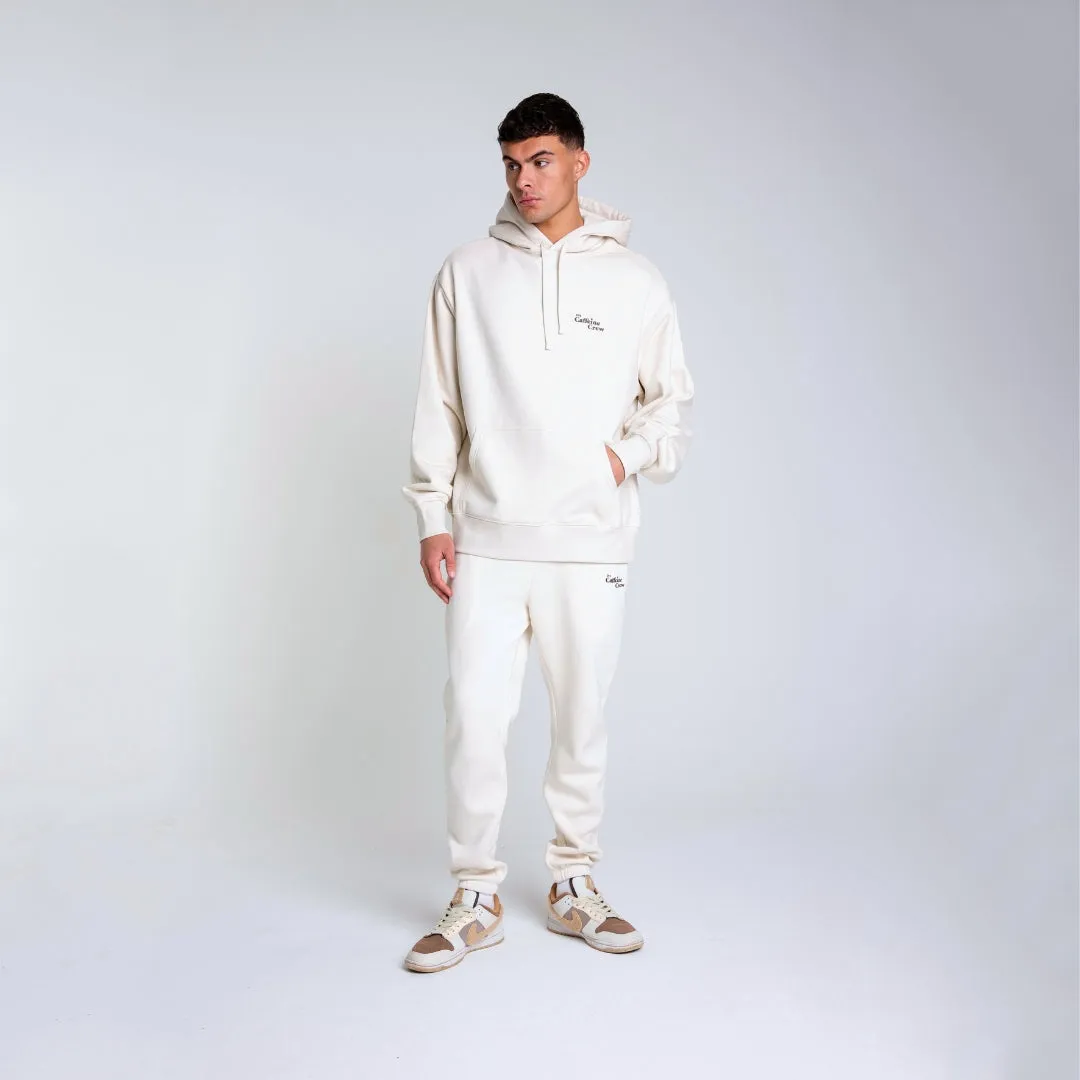 304 Mens Caffeine Crew Hoodie Ecru