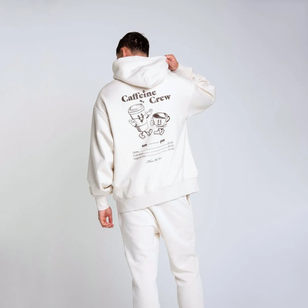 304 Mens Caffeine Crew Hoodie Ecru