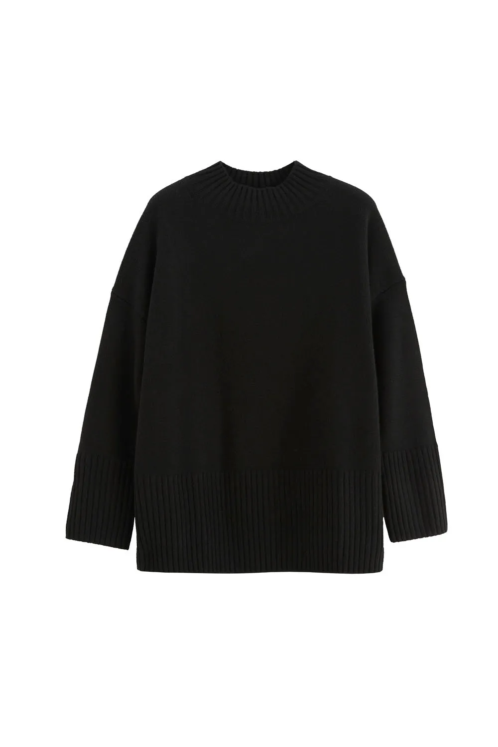 Black Cashmere Comfort Sweater