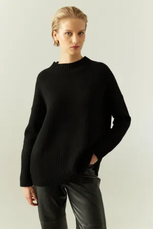 Black Cashmere Comfort Sweater