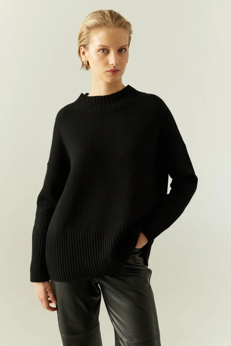 Black Cashmere Comfort Sweater