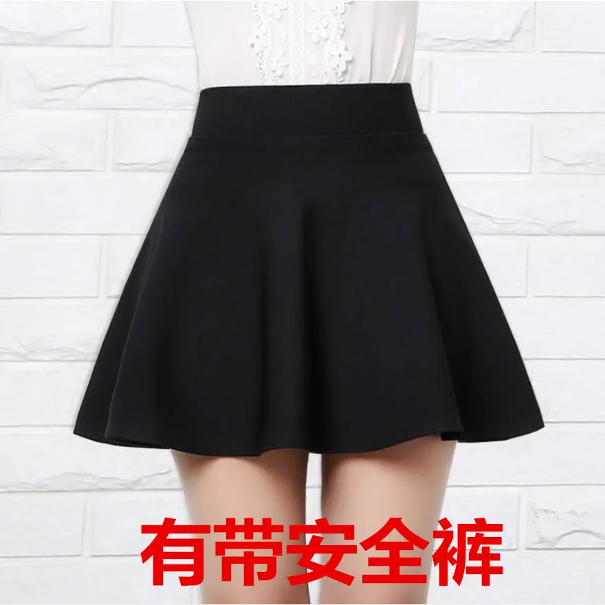 Black Skirt Women Pleated High Waist A-Line Tutu INS Popular Skirt
