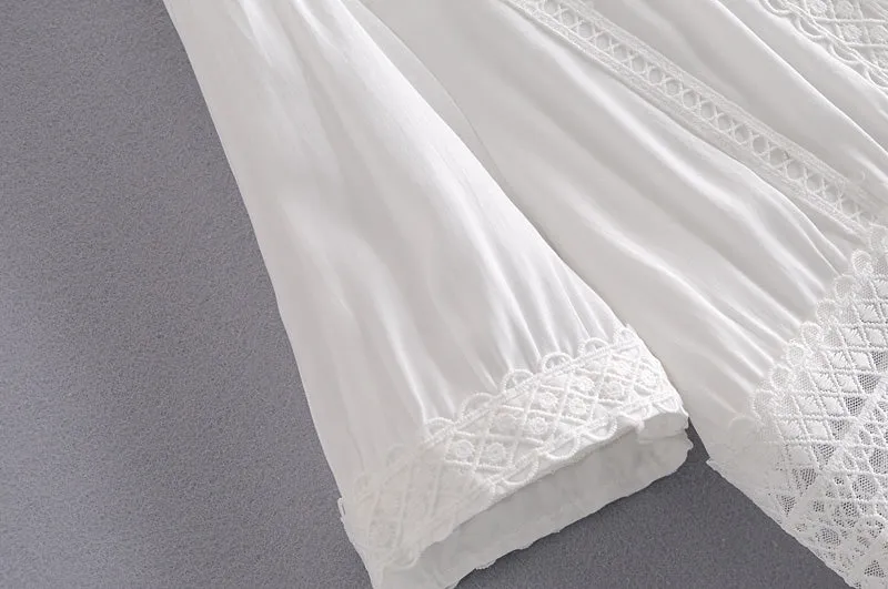 Boho Midi Dress, Embroidered Dress, Victoria White Lace