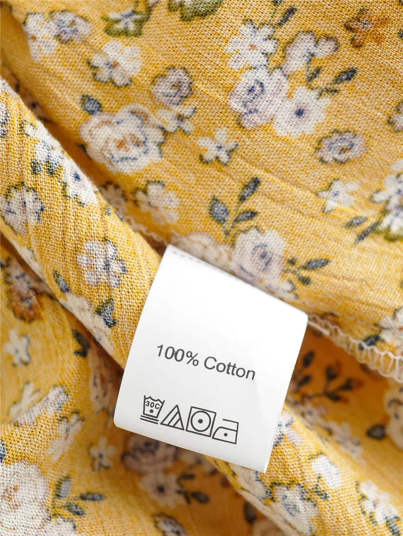 Boho Midi Dress, Off  Shoulder Smocked Dress, Yellow Daisy Garden