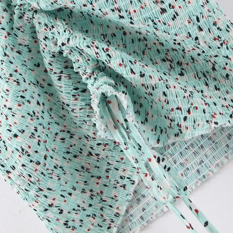 Boho Midi Dress, Smocked Dress, Baby Blue