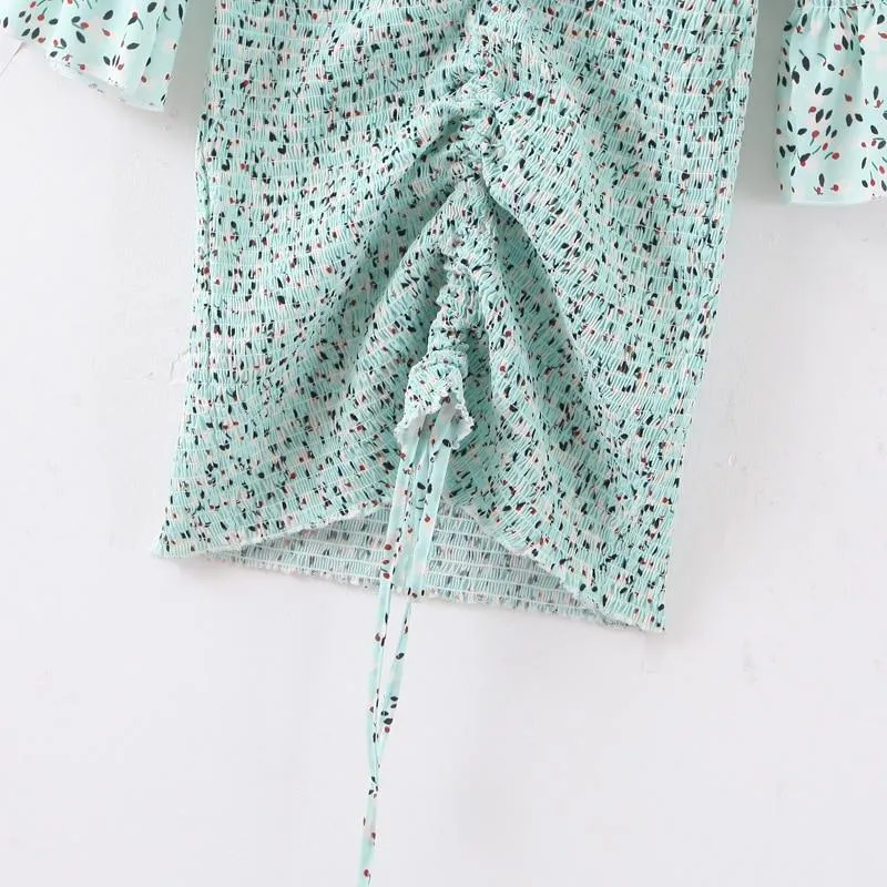 Boho Midi Dress, Smocked Dress, Baby Blue