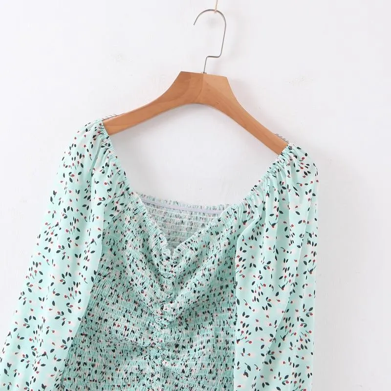 Boho Midi Dress, Smocked Dress, Baby Blue