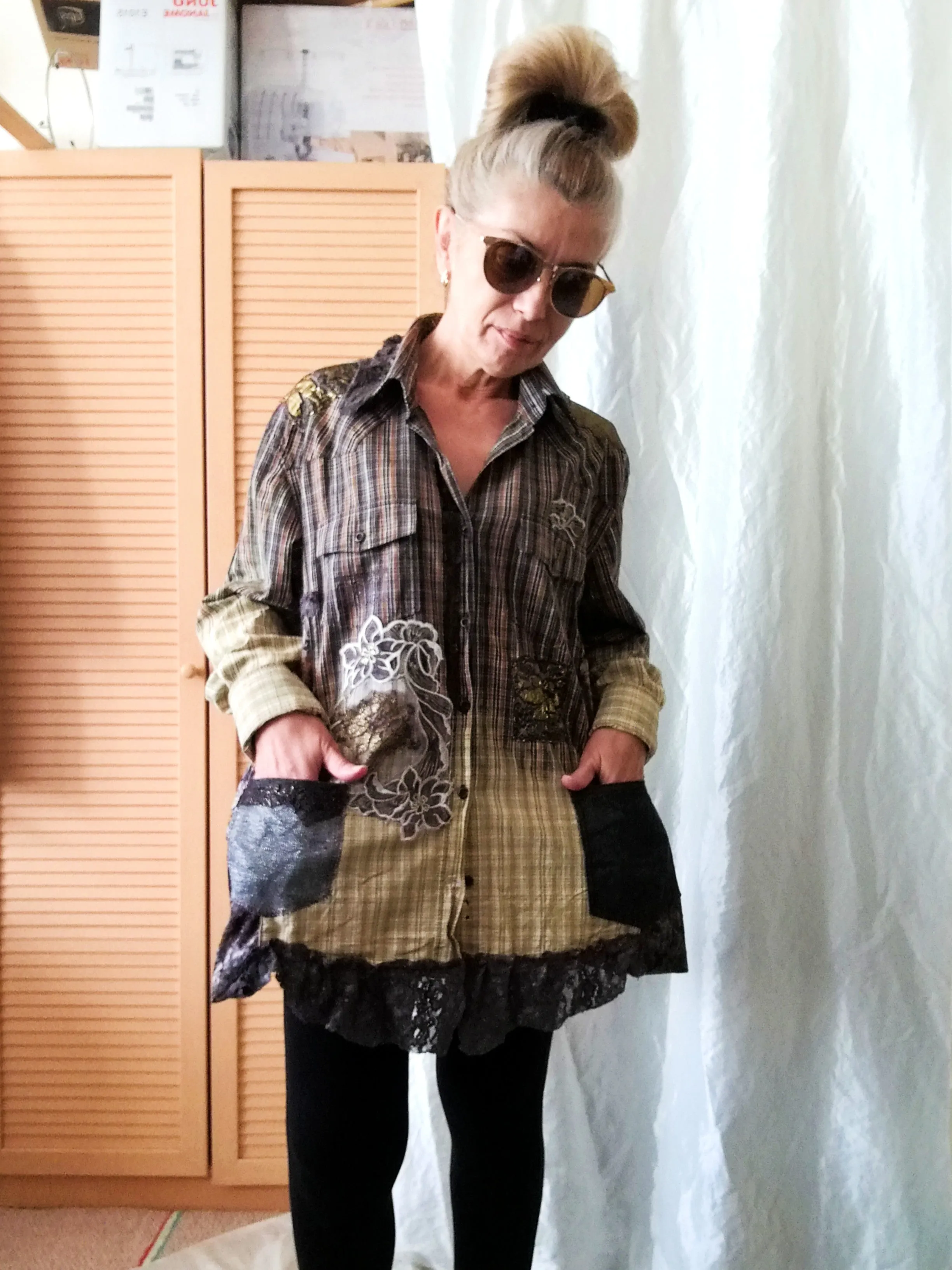 Brown Jacket Dress,XL Long Shirt Dress