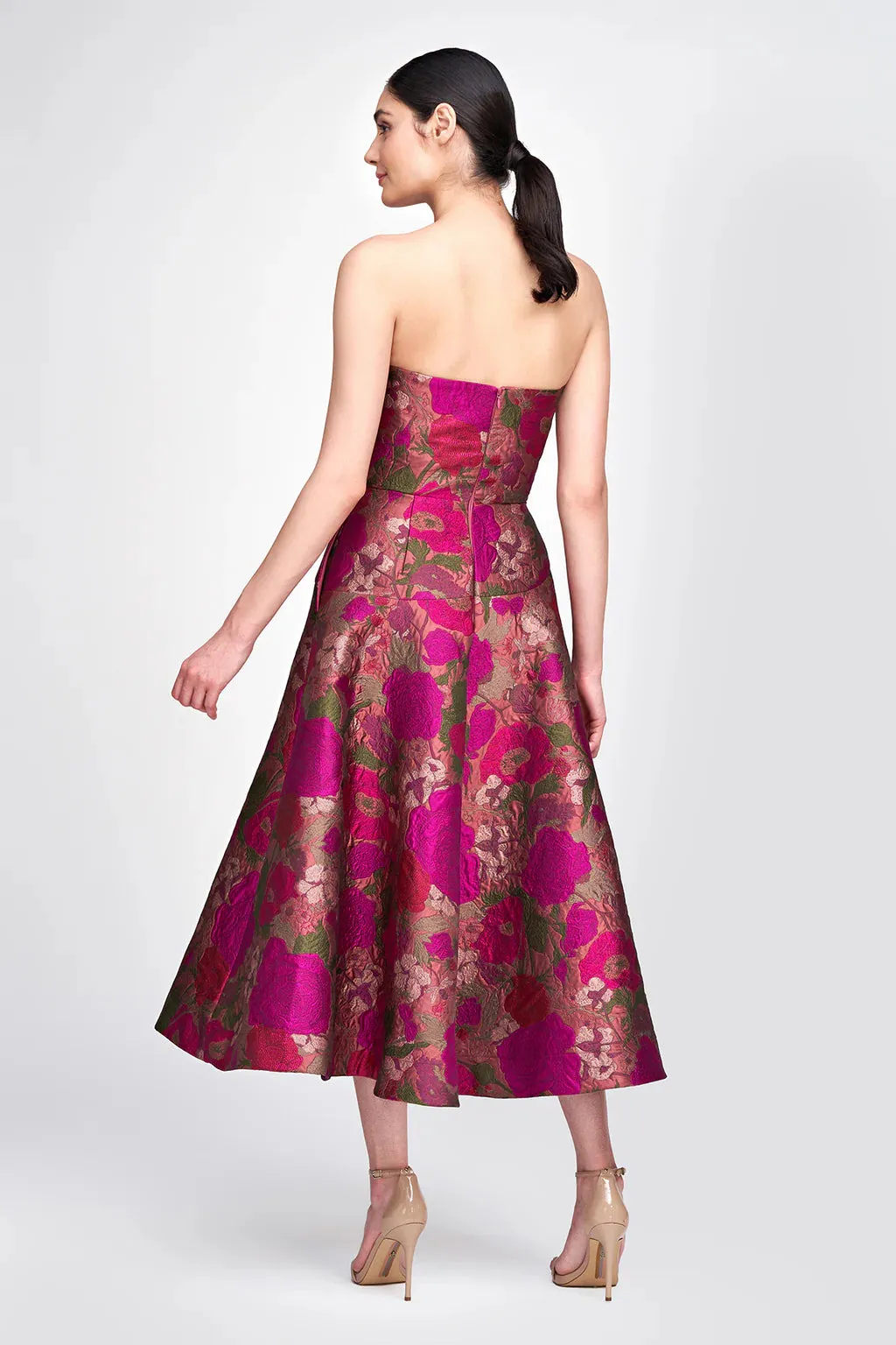 Carolina Strapless Dress - Rose Gold