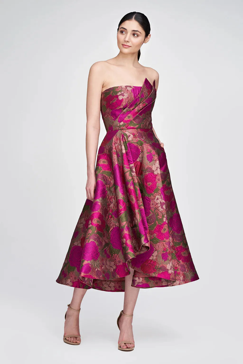 Carolina Strapless Dress - Rose Gold