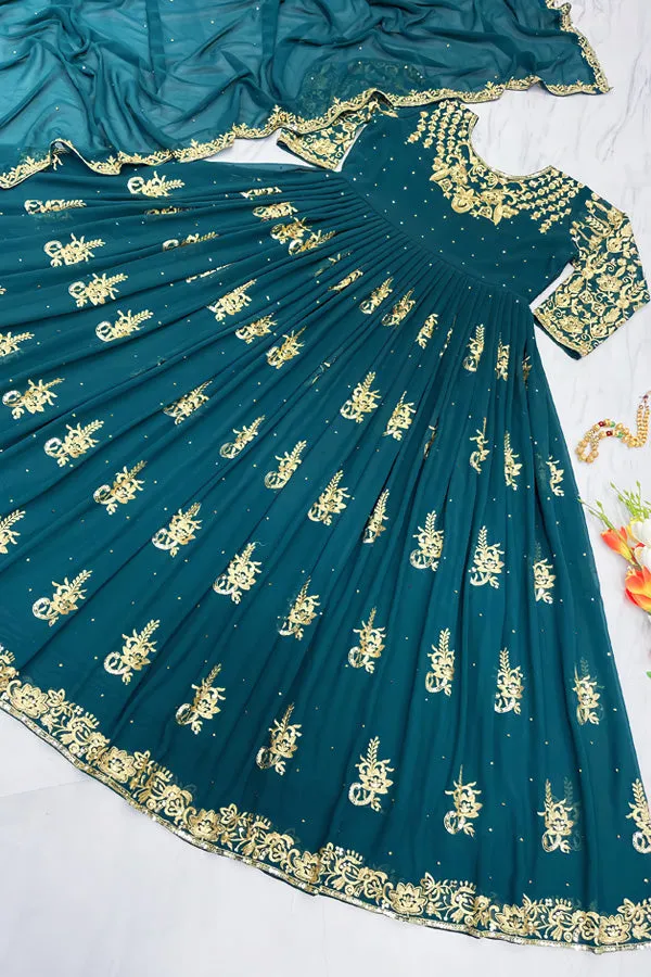 Designer Anarkali Gown With Dupatta For Women