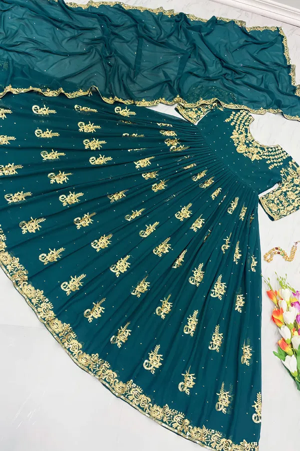 Designer Anarkali Gown With Dupatta For Women