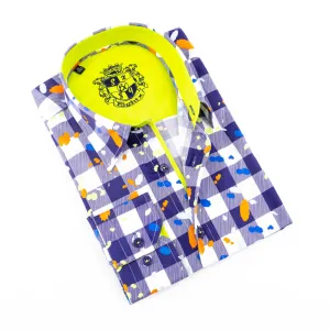 DIGITAL PAINT SHIRT W/ SOLID TRIM