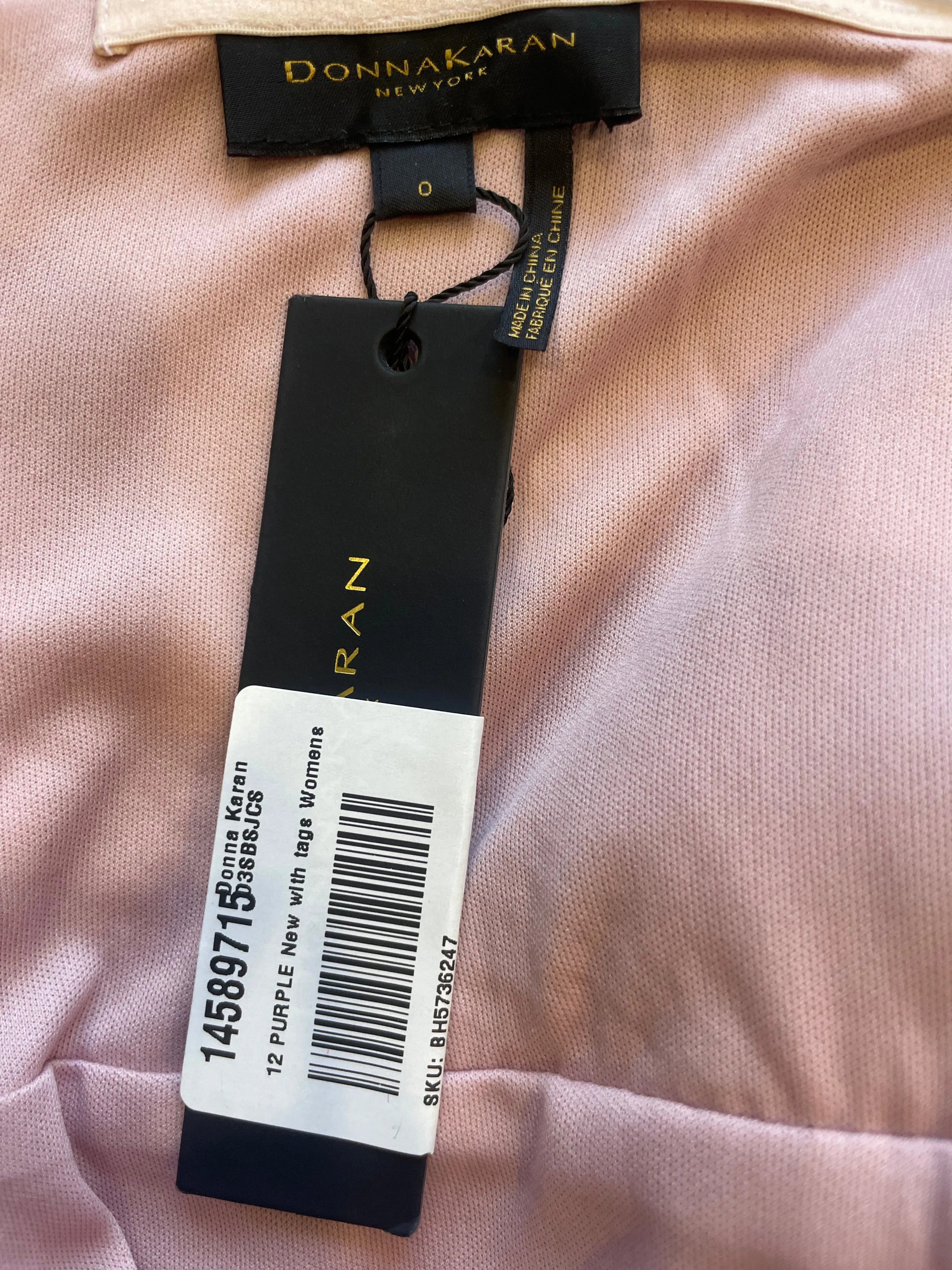 Donna Karan 2000's Pink Sequin Strapless Gown, NWT