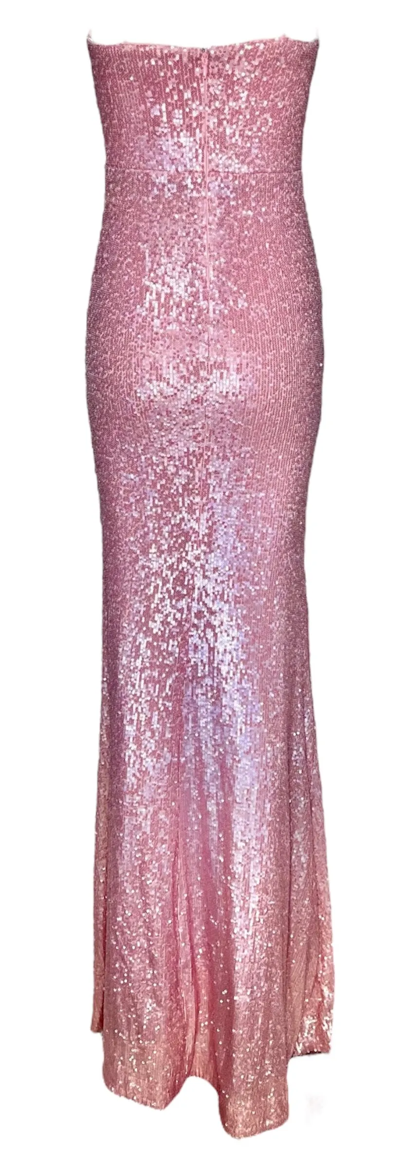 Donna Karan 2000's Pink Sequin Strapless Gown, NWT