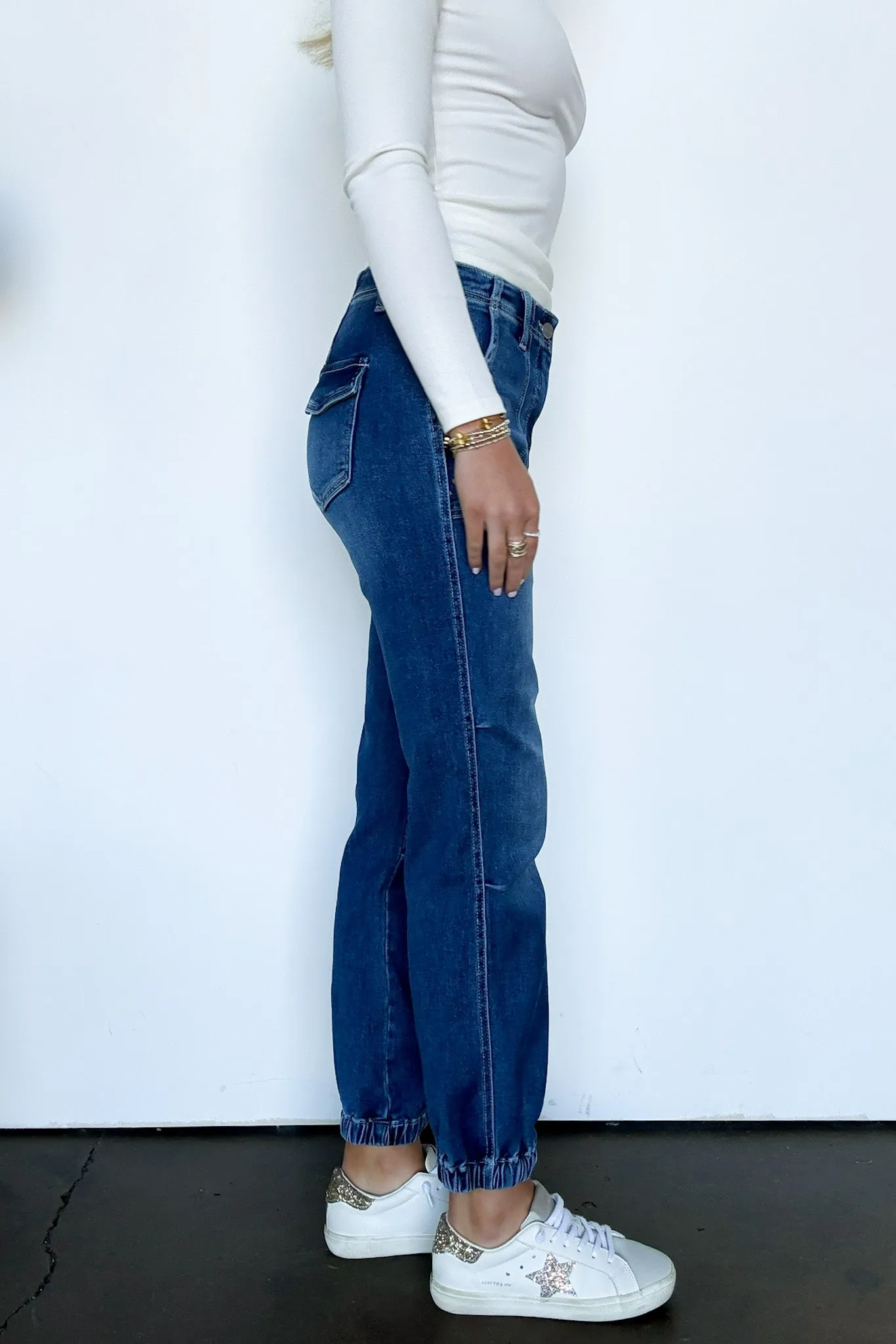 Everynn High Rise Ankle Jogger Jeans