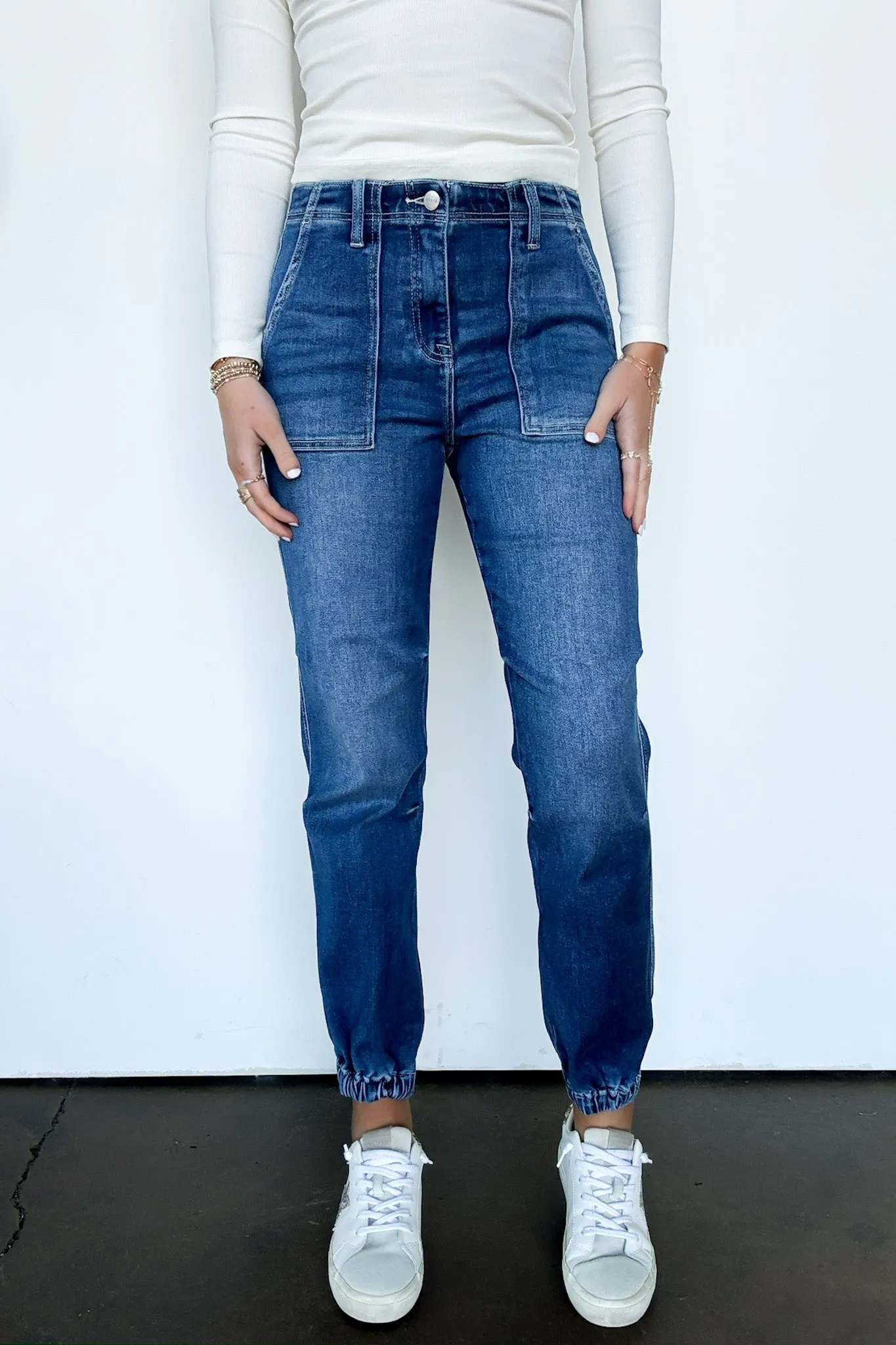 Everynn High Rise Ankle Jogger Jeans