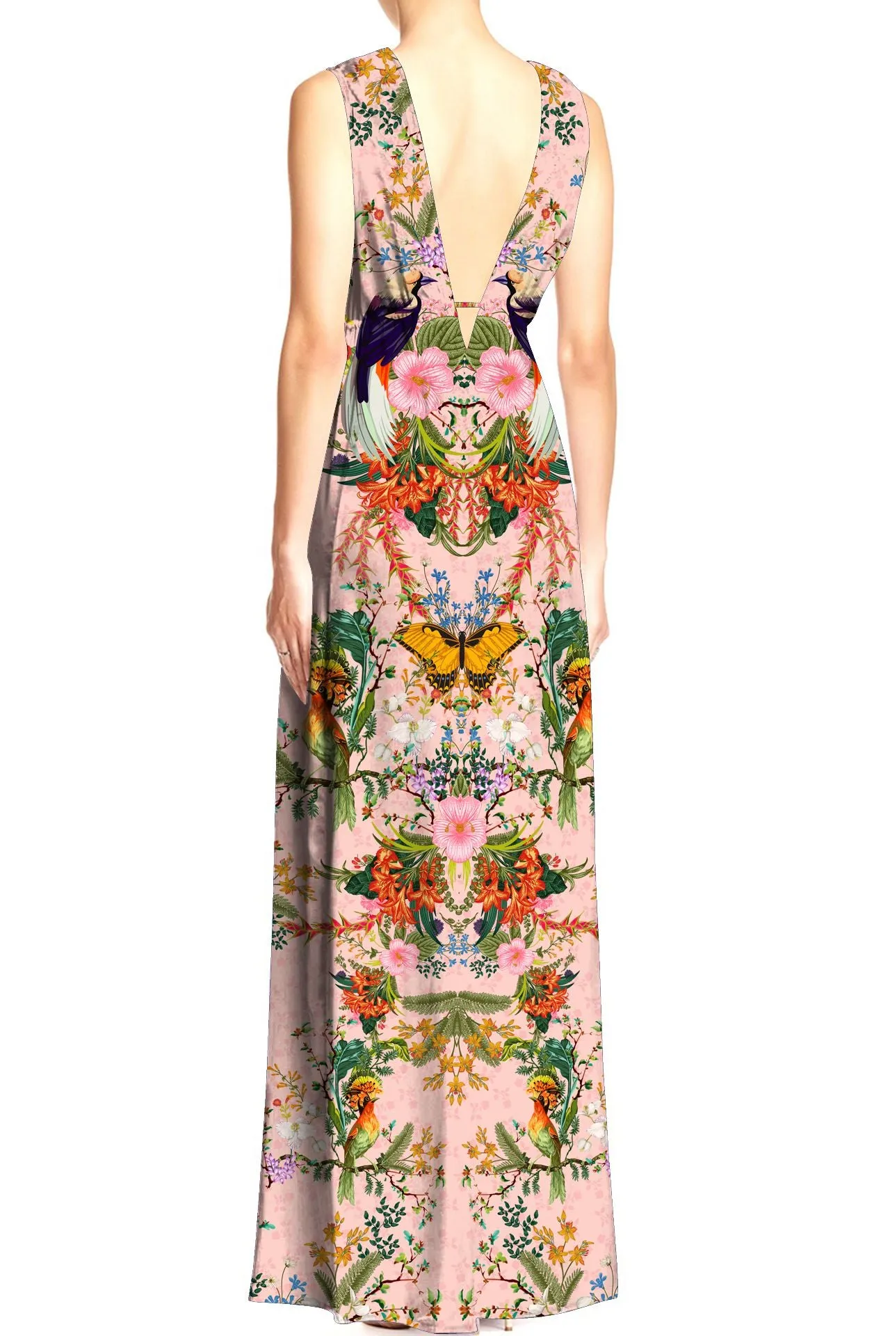 Flower Print Long Maxi Dress
