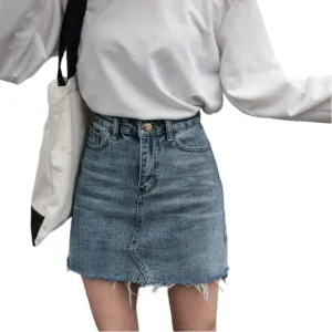 Gentillove High-Waist Denim Skirt