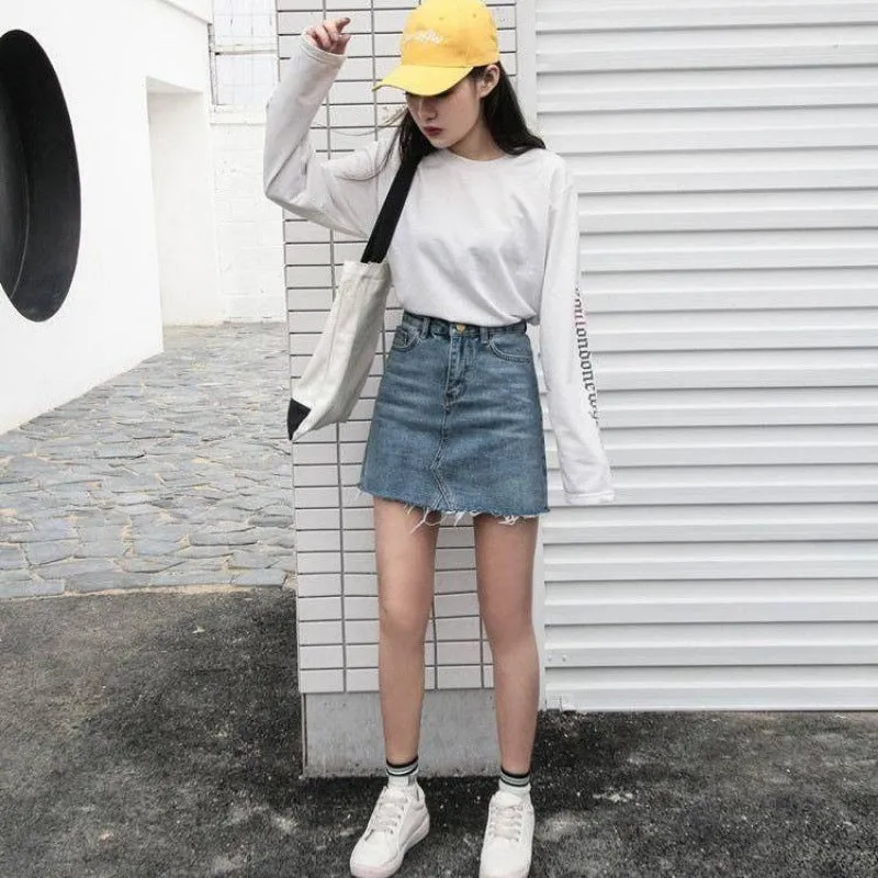 Gentillove High-Waist Denim Skirt