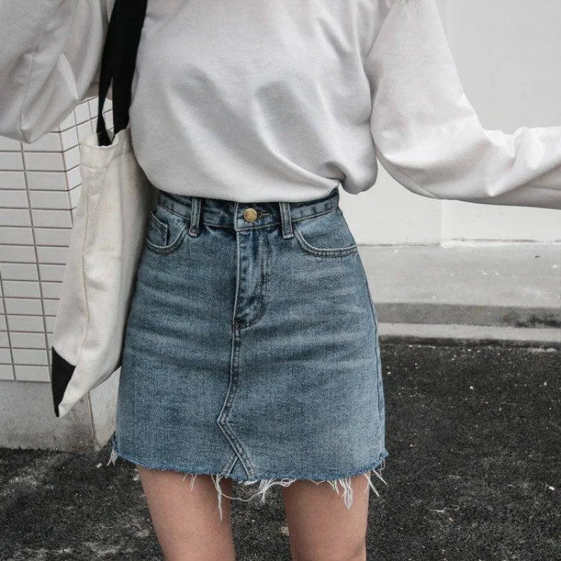 Gentillove High-Waist Denim Skirt