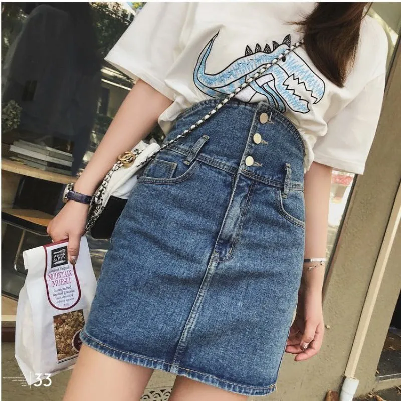Gentillove High-Waist Denim Skirt