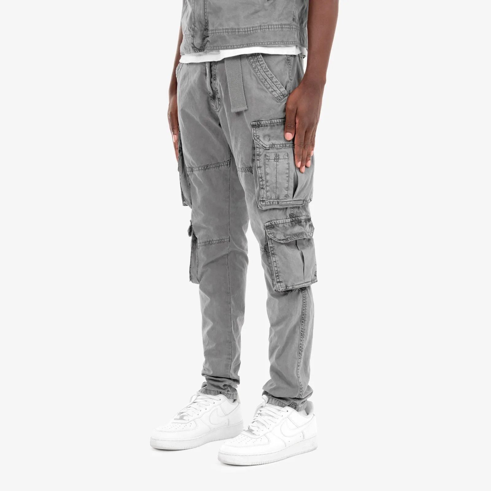 GRAY CARGOS W/ BELT