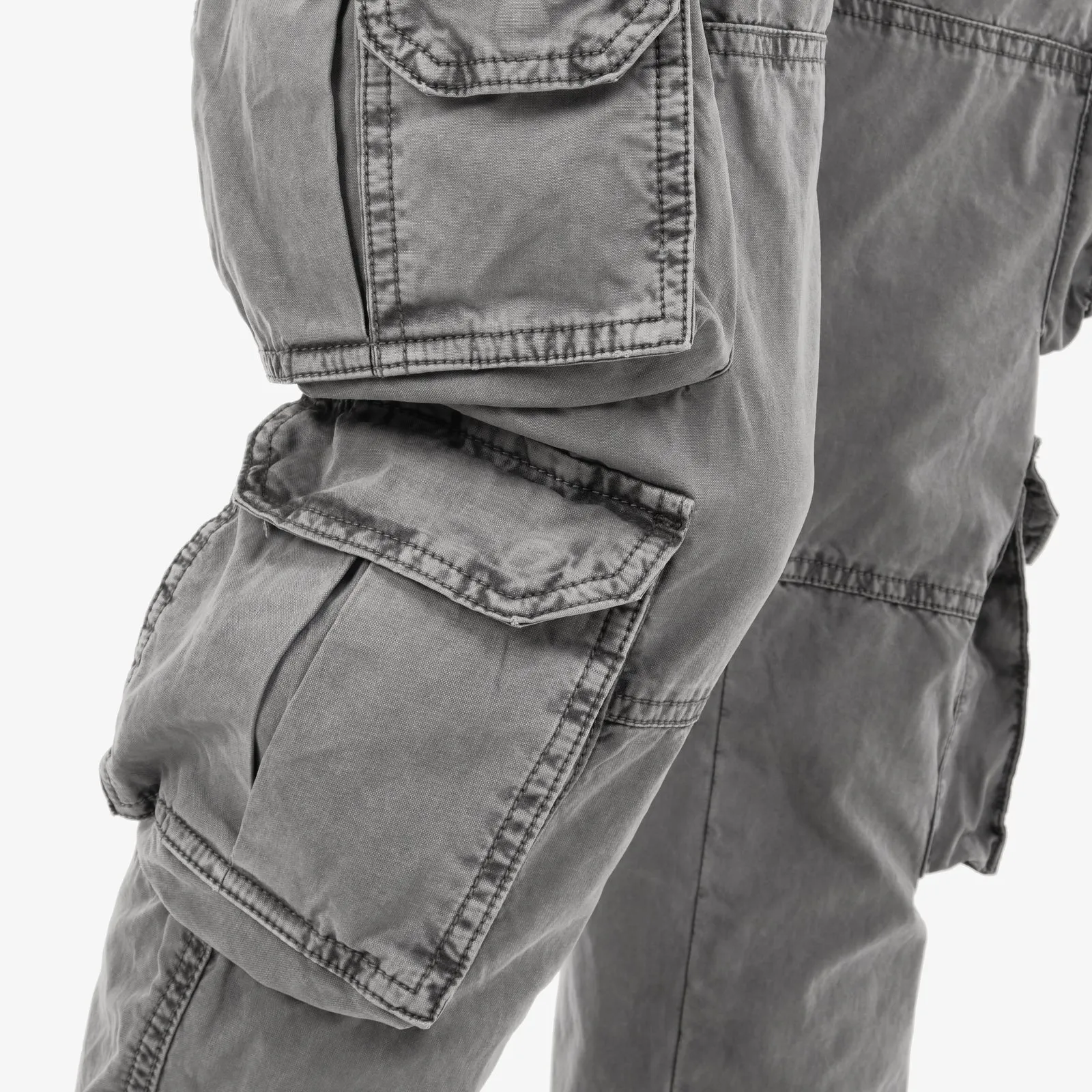 GRAY CARGOS W/ BELT