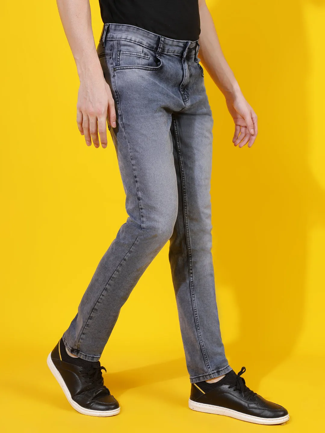 Grey Skinny Fit Denim Jeans