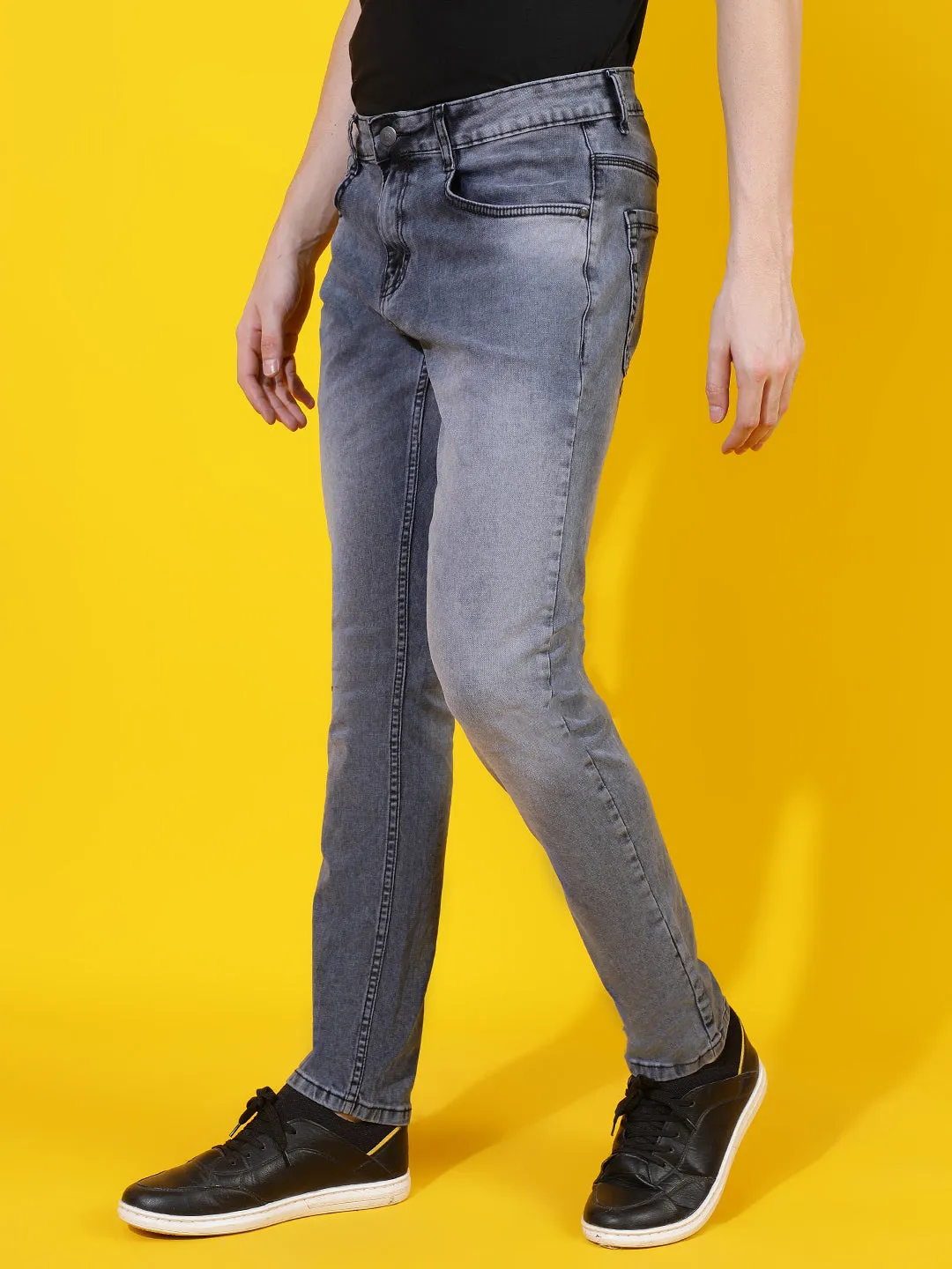 Grey Skinny Fit Denim Jeans