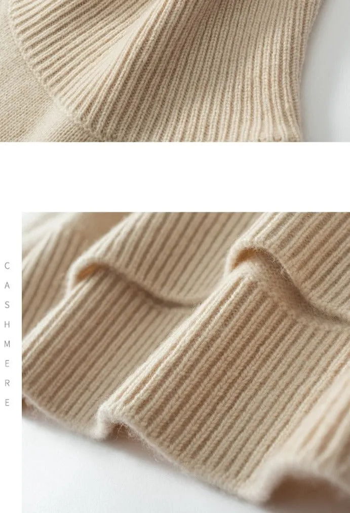 High Collar Women's Cashmere Sweater