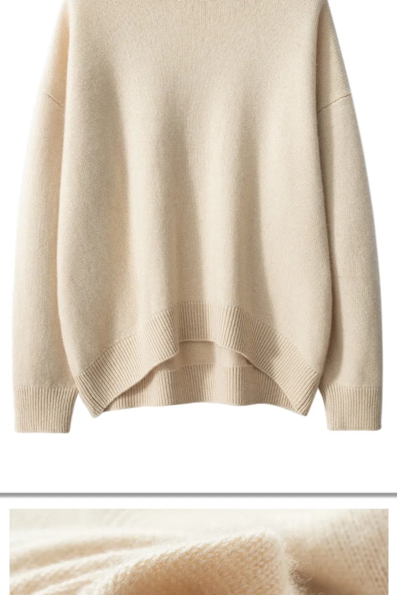High Collar Women's Cashmere Sweater