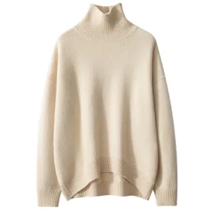 High Collar Women's Cashmere Sweater