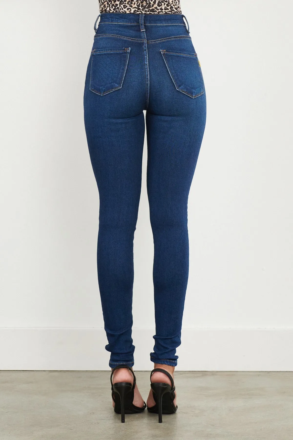 High Waisted Cozy Vibrant Skinny Jeans