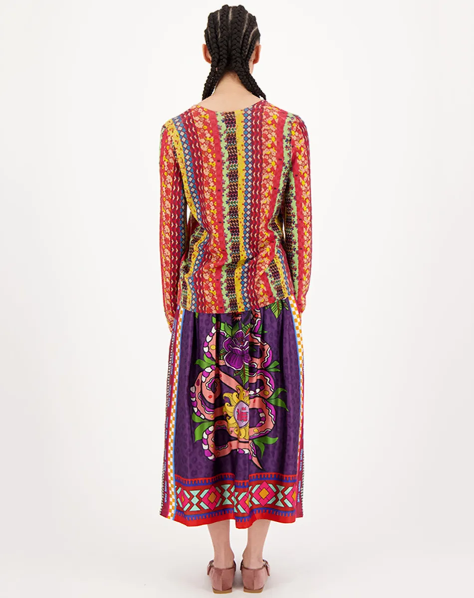 Ilana Short Printed Love Cardigan