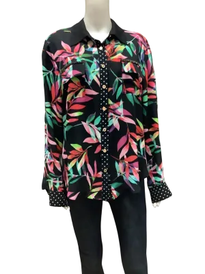 Joseph Ribkoff Women's Shirt Leaf Print Size: 14