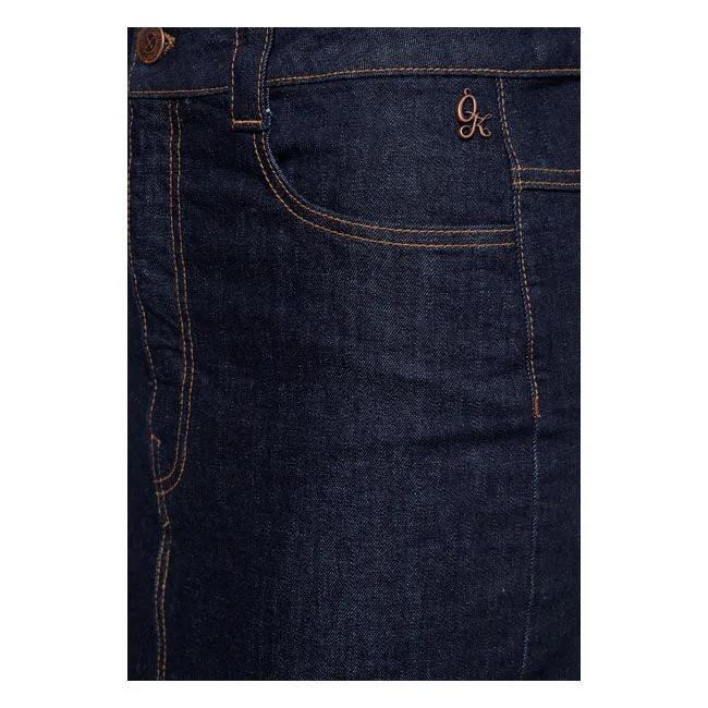 King Kerosin Queen Kerosin Pencil Ladies Skirt Dark Blue