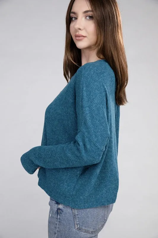 Lena Ribbed Dolman Sweater