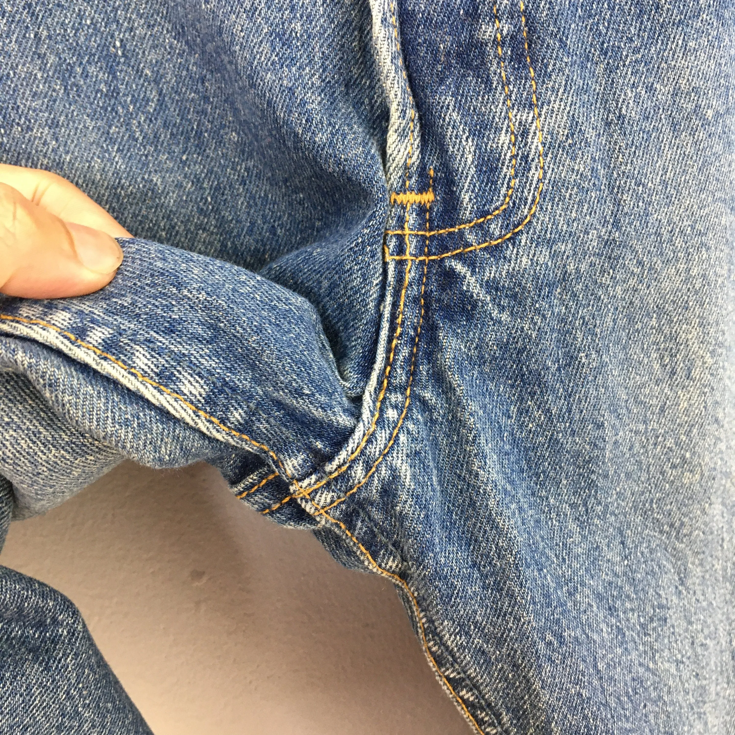 Levi's 501 Faded Blue Jeans Stonewash Size 27x28