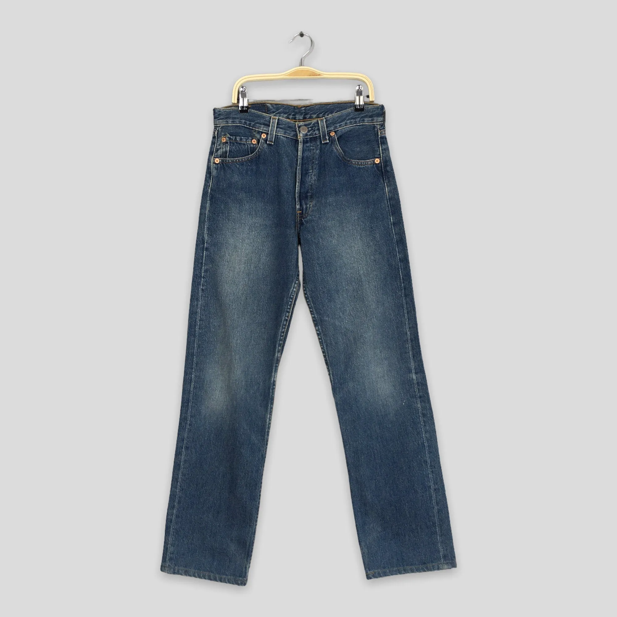 Levi's 501 Faded Blue Jeans Stonewash Size 27x28