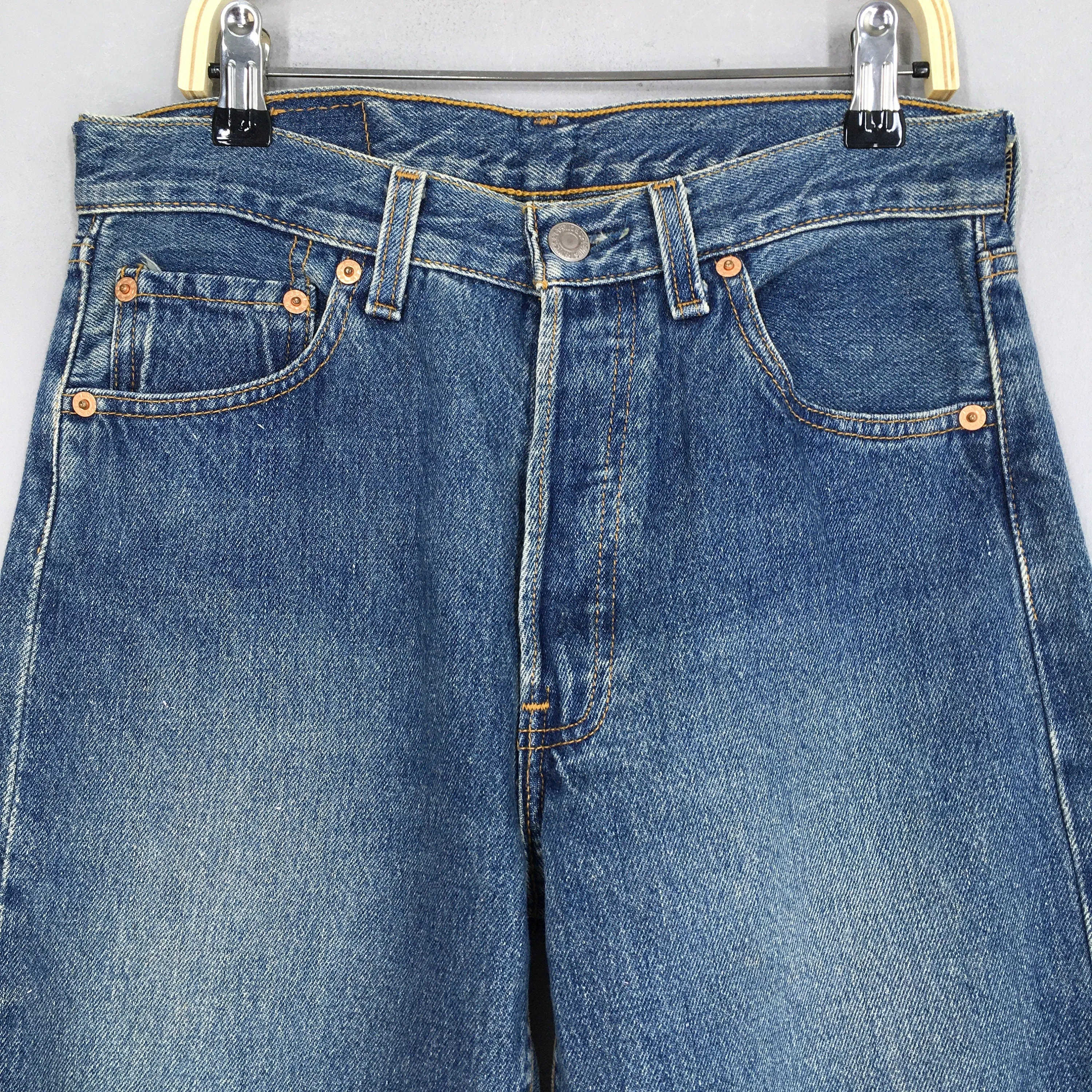 Levi's 501 Faded Blue Jeans Stonewash Size 27x28
