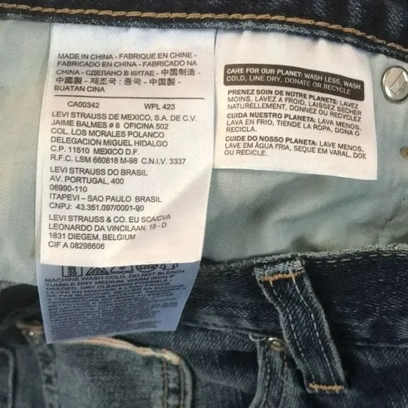 LEVI’S Blue Boyfriend Skinny Fit Jeans Size 30