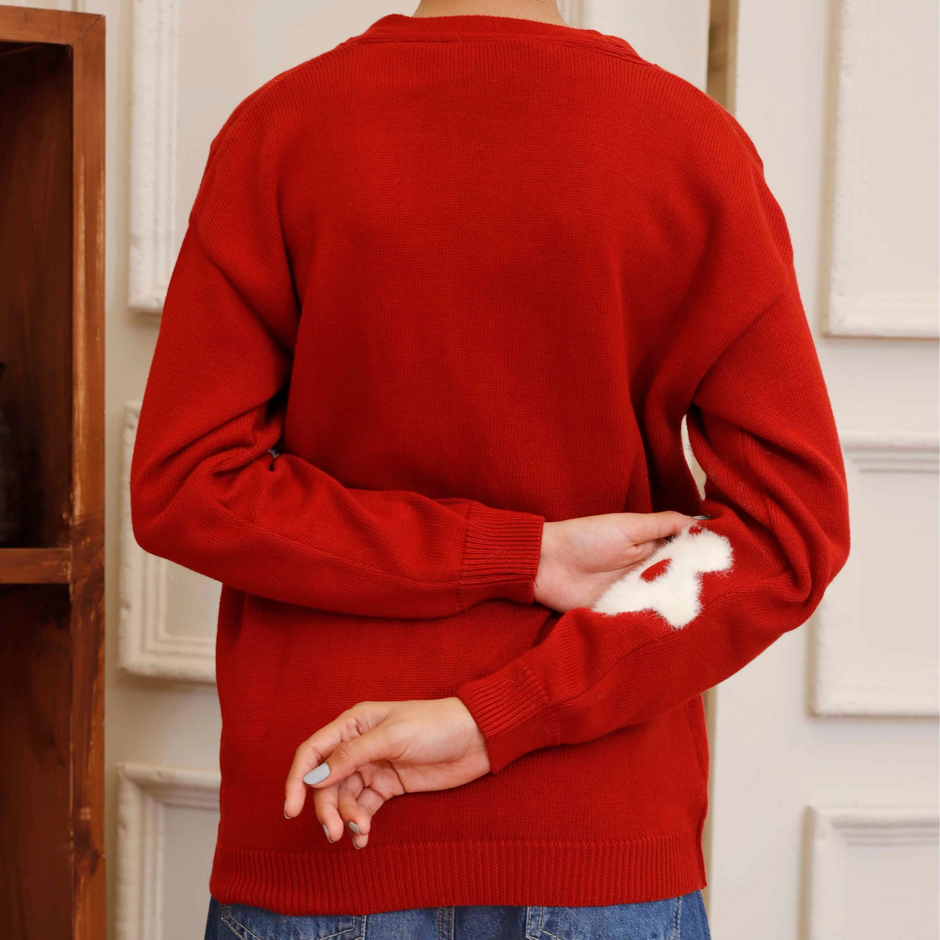 Maroon Cotton Winter Sweater PW4813
