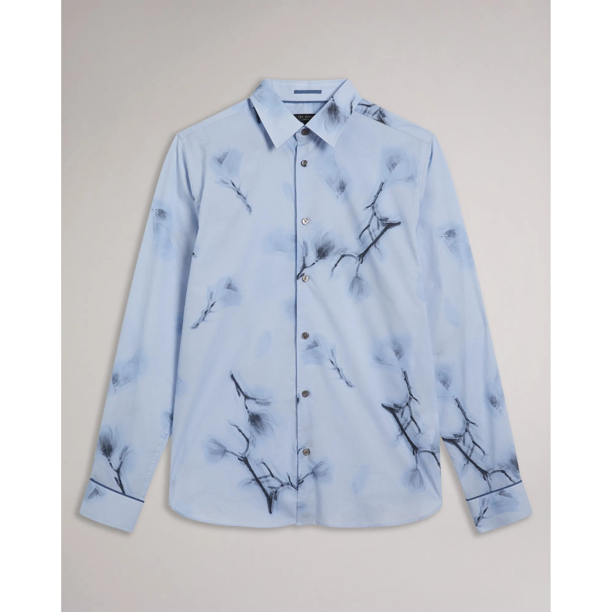 Men Mma-Louth-Long Sleeve Photographic Print Shirt - Sky-Blue